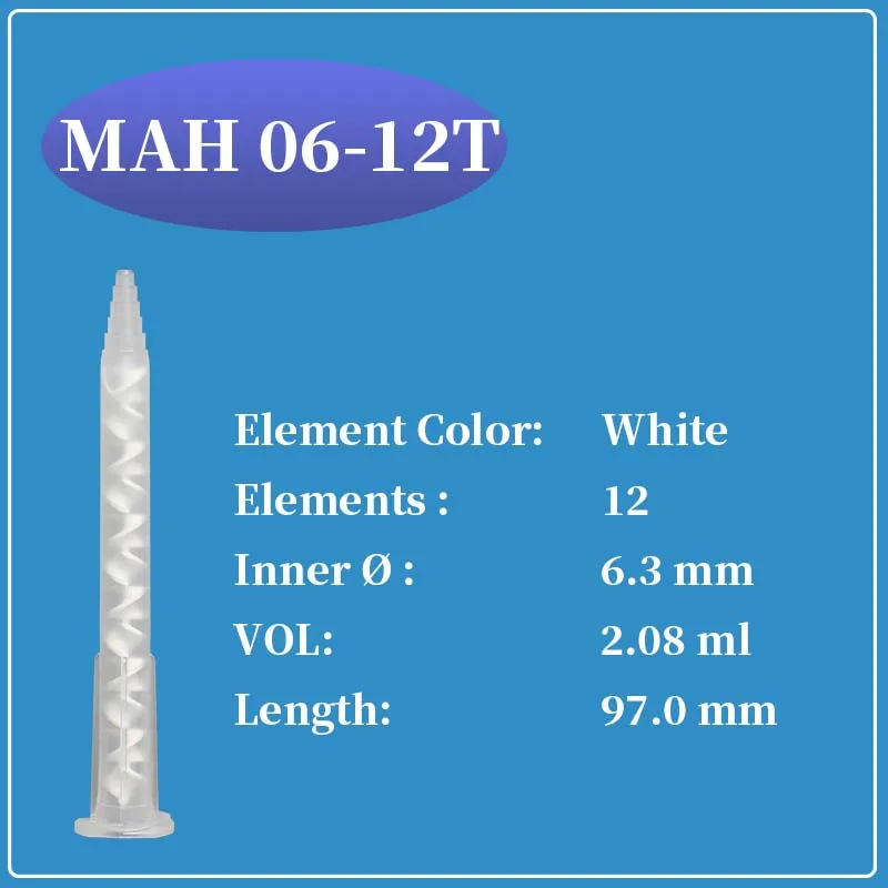 SULZER MIXPAC STATIC MIXERS A-SYSTEM STATIC MIXERS MIX Nozzle MAH 06-12T MA/MAH Series  Static Mixing Mixer Cartridges 100pcs