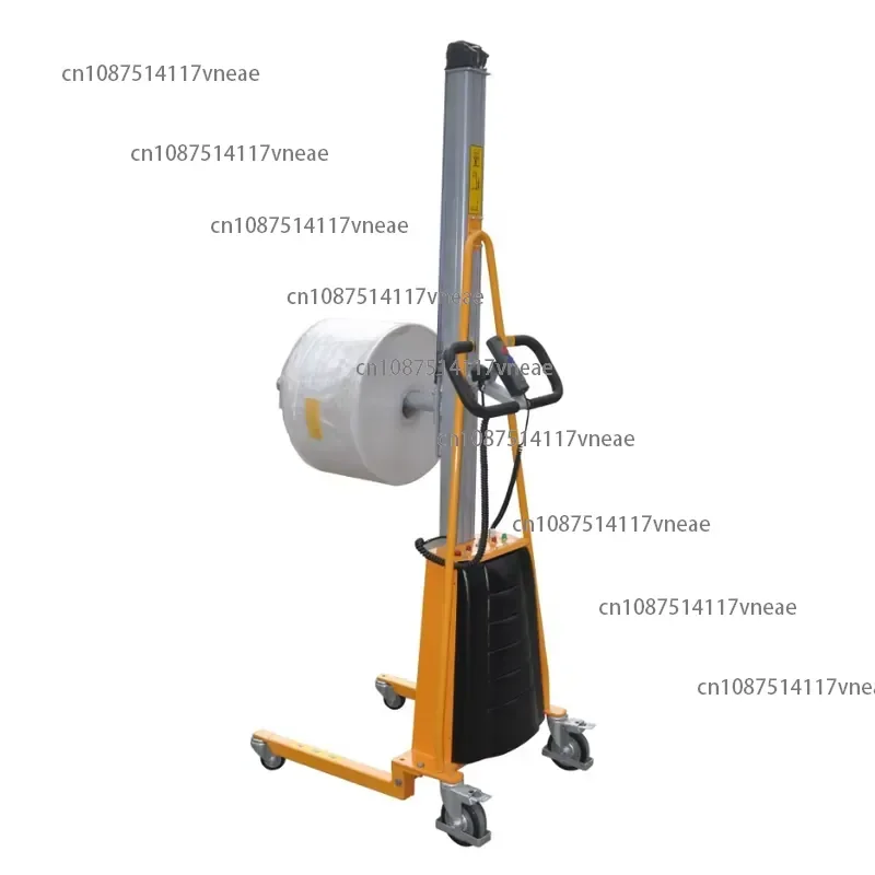 Semi-electric Mini Stacker Auto Lifting Positioner Forklift Paper Rolls Tool Max Height 1700mm