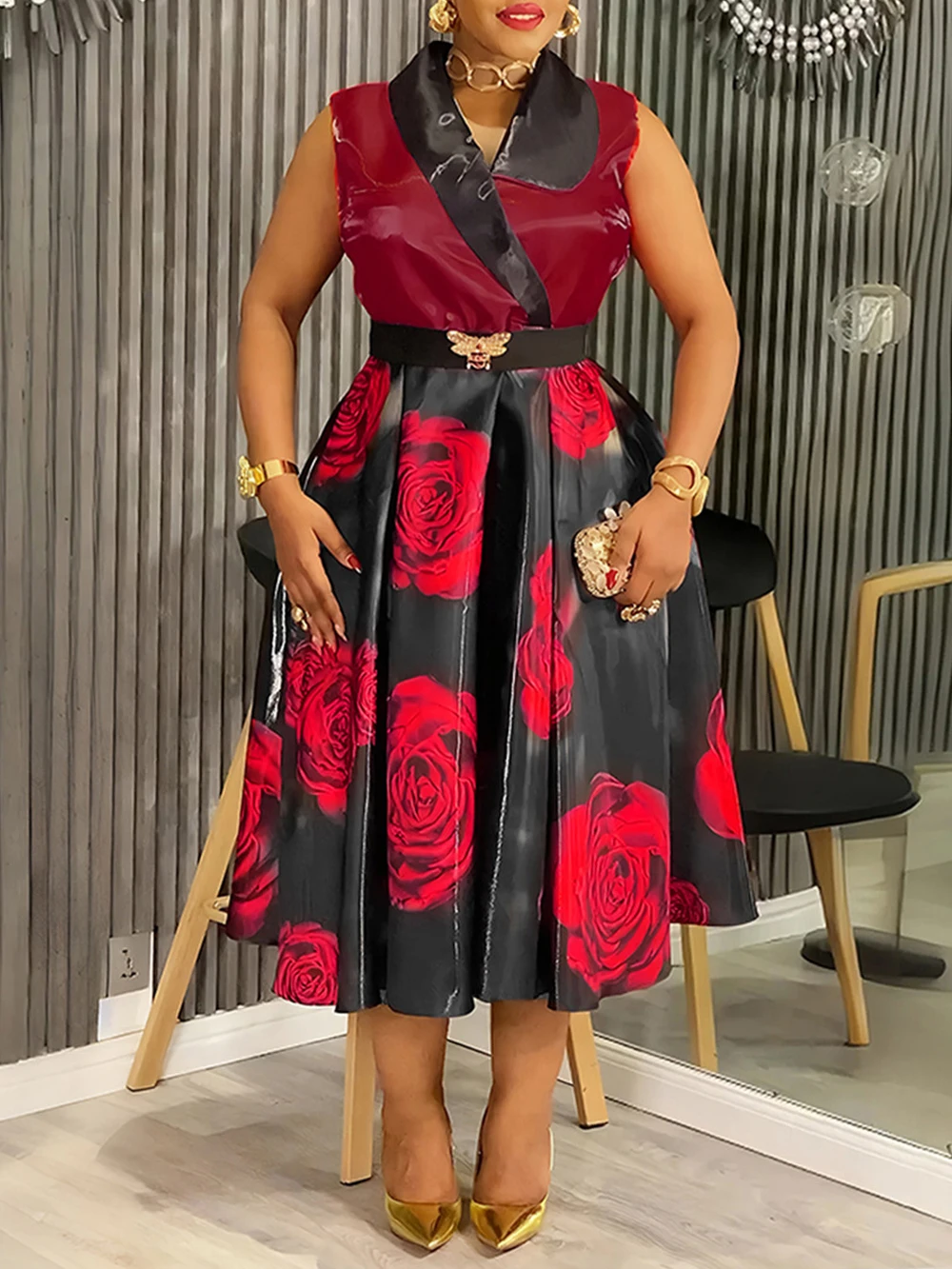 ชุดเดรสยาวลายดาชิกิแบบแอฟริกัน ชุดทำงานสุภาพสตรีสุดหรู ชุดเดรสออกงาน ชุดเดรสงานพรอม ชุดเดรสวันเกิด ชุดผู้หญิงสไตล์ตุรกี อังการา