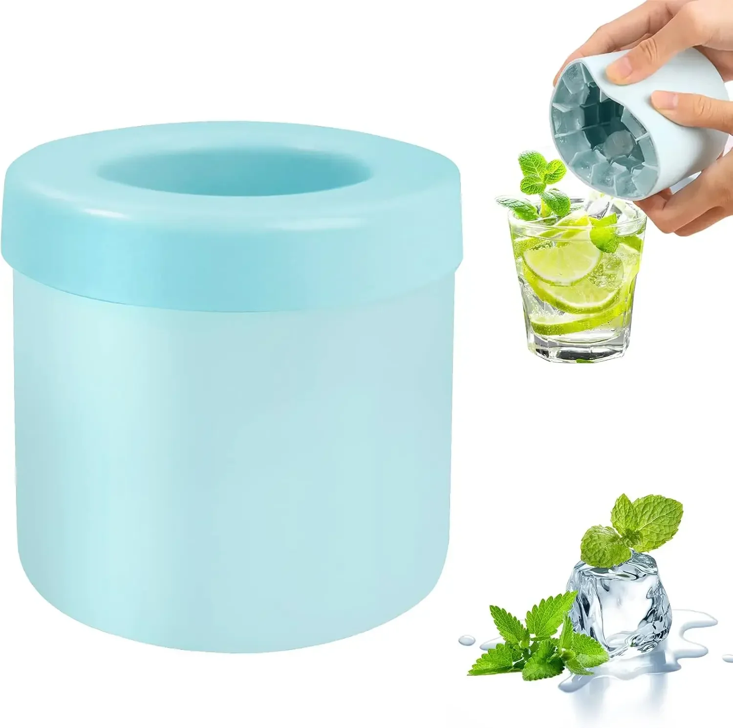

Cylinder Silicone Ice Cube Mold – 3D Lattice Design for Slow-Melting, Stylish Ice Cubes