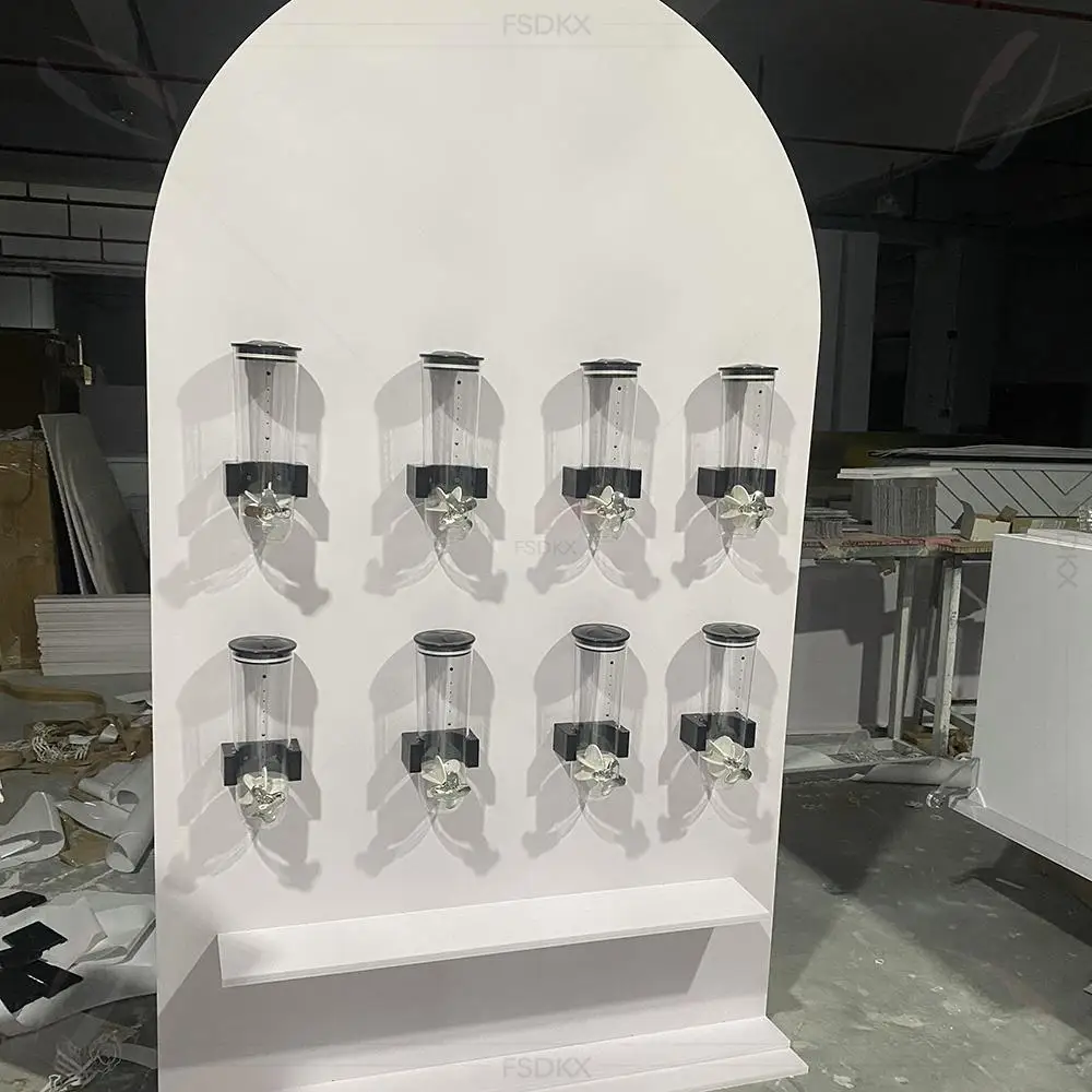 

Modern White for Champagne Acrylic Backdrop Arch Wall Stand Professional Wall Backdrop for Wedding Party Events Factory Price