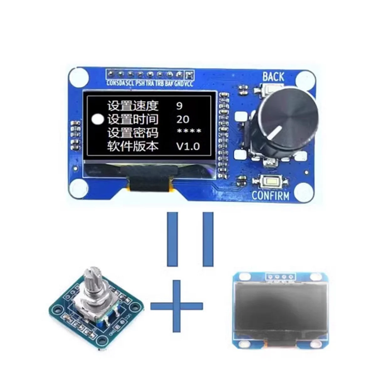 【Penawaran!】Modul Tampilan OLED 1.3 Inci dengan Tombol EC11 Rotary Encoder Antarmuka IIC Layar LCD Modul DIY