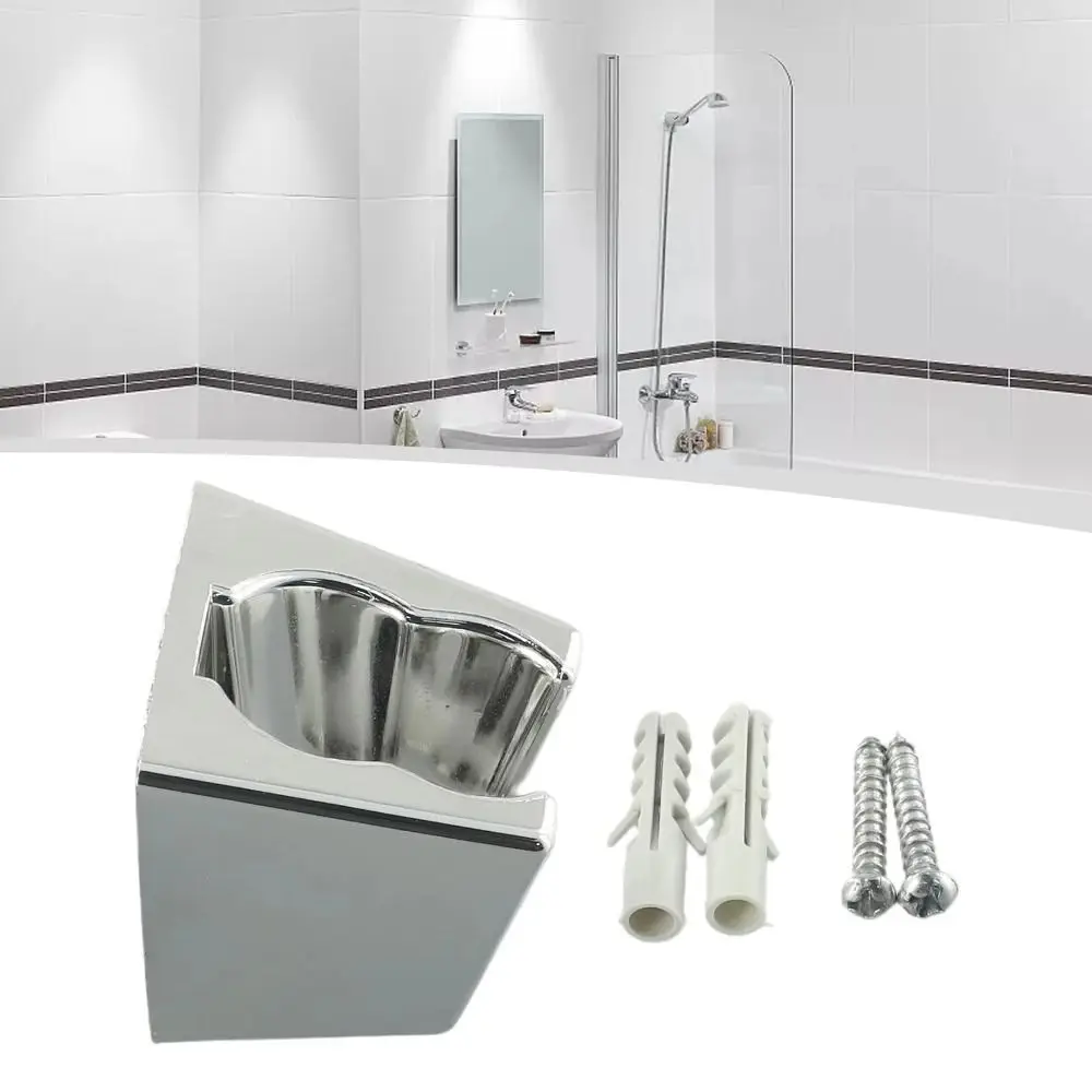 Plastic Shower Head Holder Square Adjustable Hand Shower Stand Universal Fit Strong Hold Wall Mount Holder Wall Mount