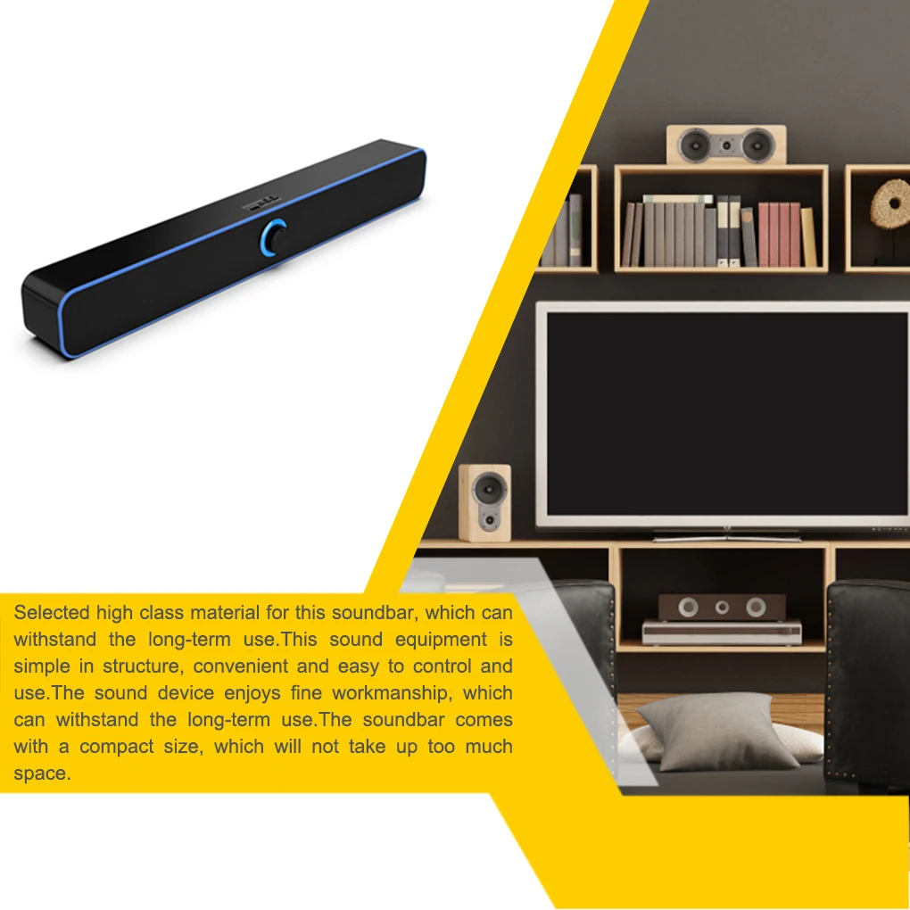 Computer Soundbar Tools Universal Audio Playing Devices Desktop Powerful PC Speaker Sound Output Equipment Wireless