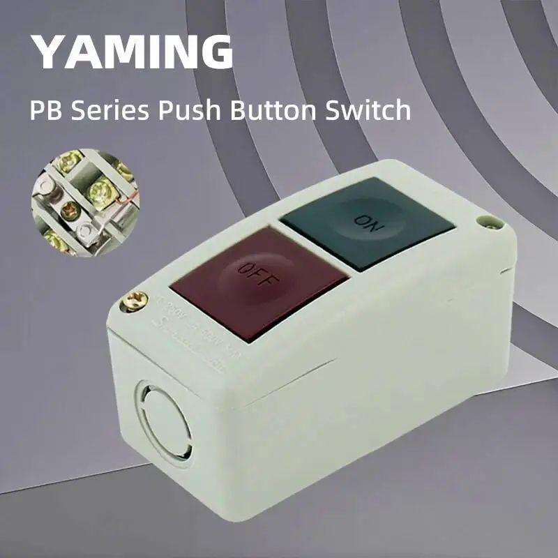 PB سلسلة دفع زر التحكم صندوق التبديل 2P/3P اثنين/ثلاثة مواضع AC250V 3A 5A ON-OFF FWD-REV-OFF PB-2 PB-3 TB-2 TB-3