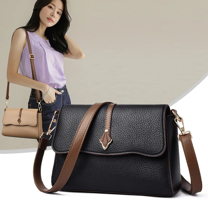 

Chic Elegant Shoulder Bag 2025 New for Women, Luxury Soft Leather Crossbody, Fashionable Casual Tote for All Occasions
