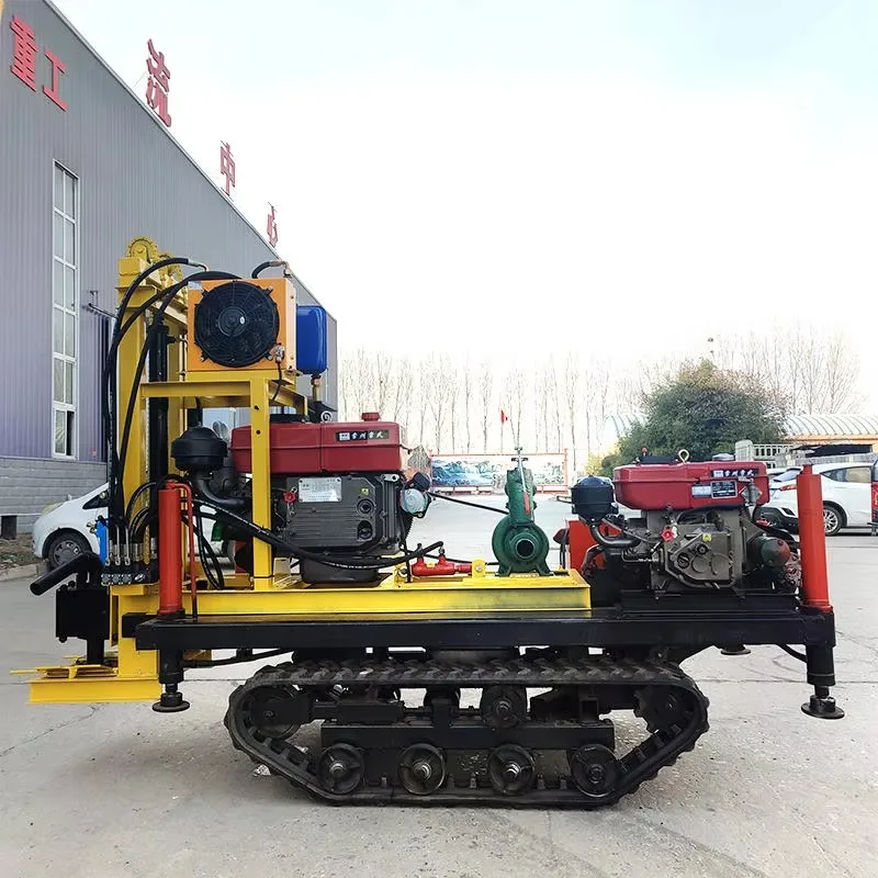 【Industrial】22HP Mini Portable Water Well Drilling Rig 150m Crawler Type Diesel Engine Hydraulic Drill For Rural Communities Wat