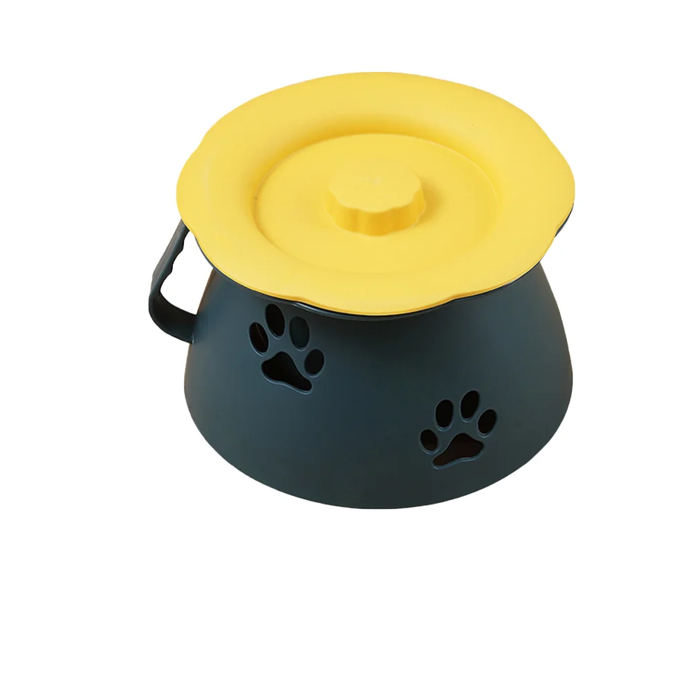 

Kids Toddler Toilet Training Seat Dark Blue Durable Thickened Plastic Baby Potty with Cover Easy Carry Cute Hollowed Pattern