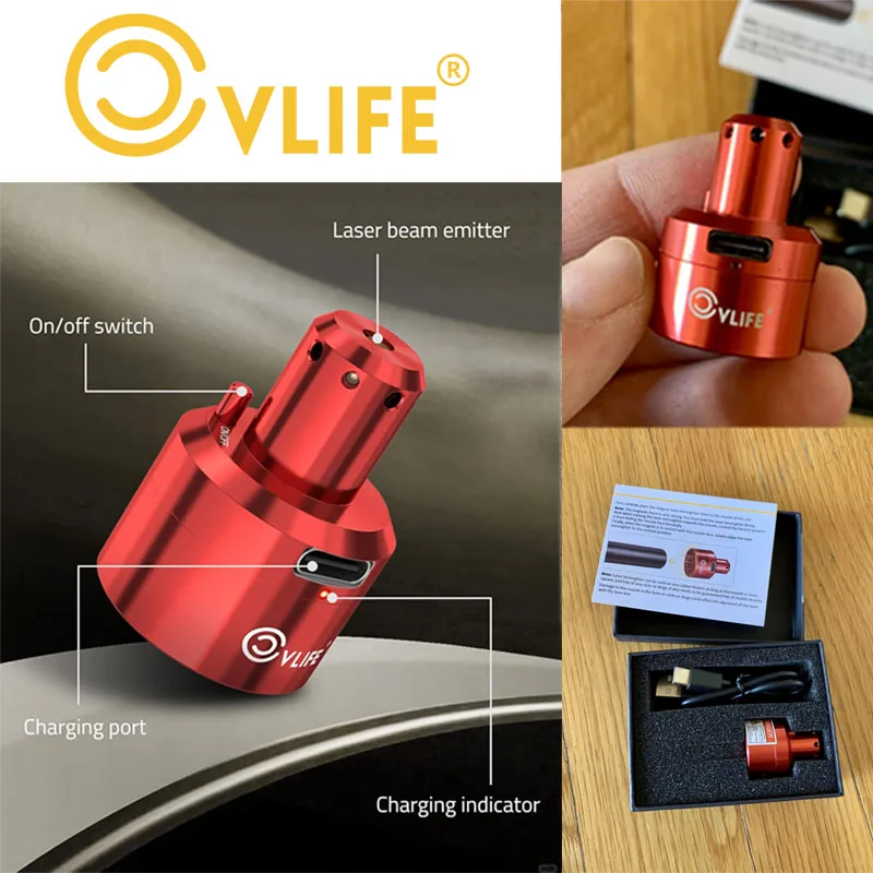 

CVLIFE Rechargeable Green/Red Laser Bore Sight for Multiple Calibers Professional Boresighter with Magnetic Connection
