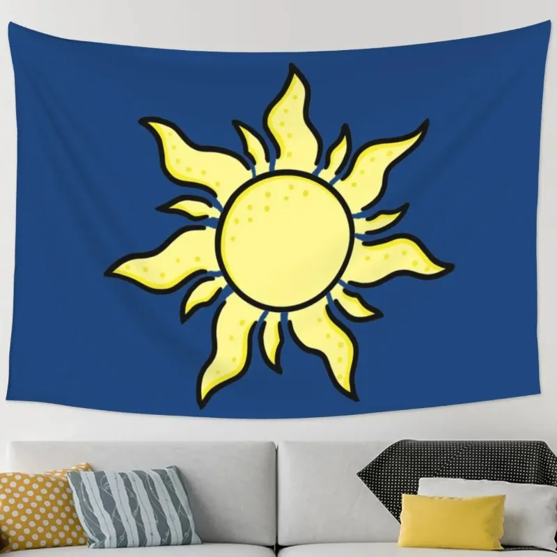 

Rapunzel Sun Tapestry Funny Wall Hanging Aesthetic Home Decoration Tapestries for Living Room Bedroom Dorm home decor