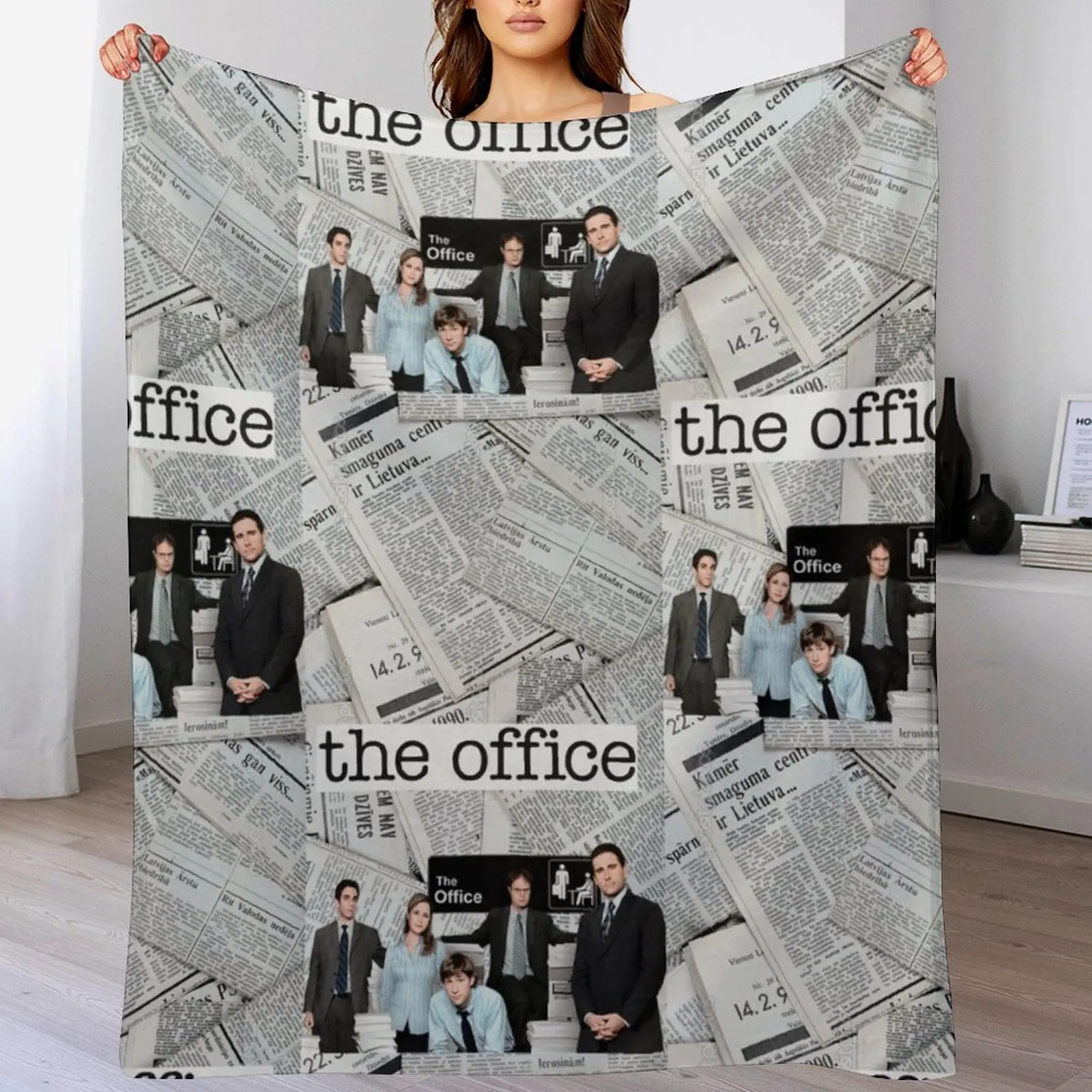 The Office? Dunder Mifflin Paper Co. Throw Blanket Soft Plaid Luxury Throw Flannel Fabric Blankets