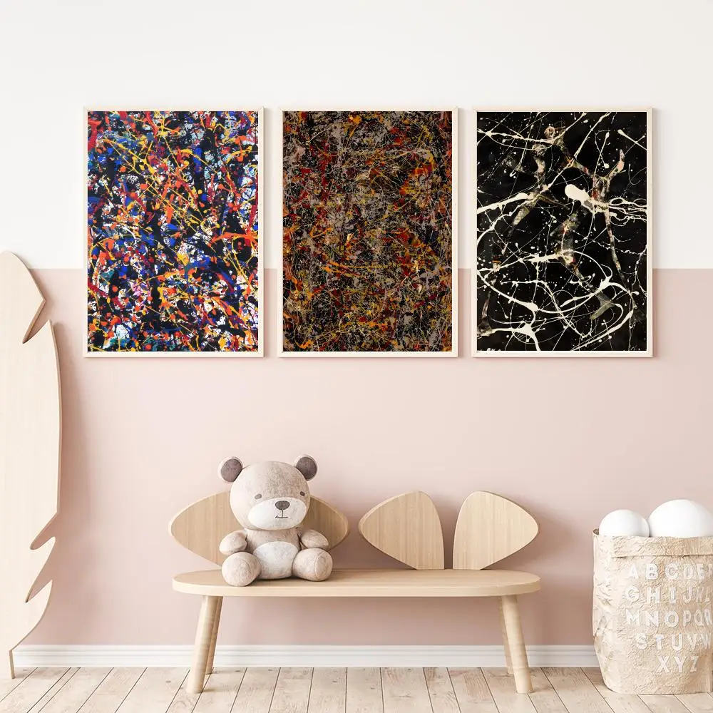 Jackson P-Pollock Paintings Poster Versatile HD Waterproof Wall Art Self-Adhesive Decor For Any Space Ideal Gift