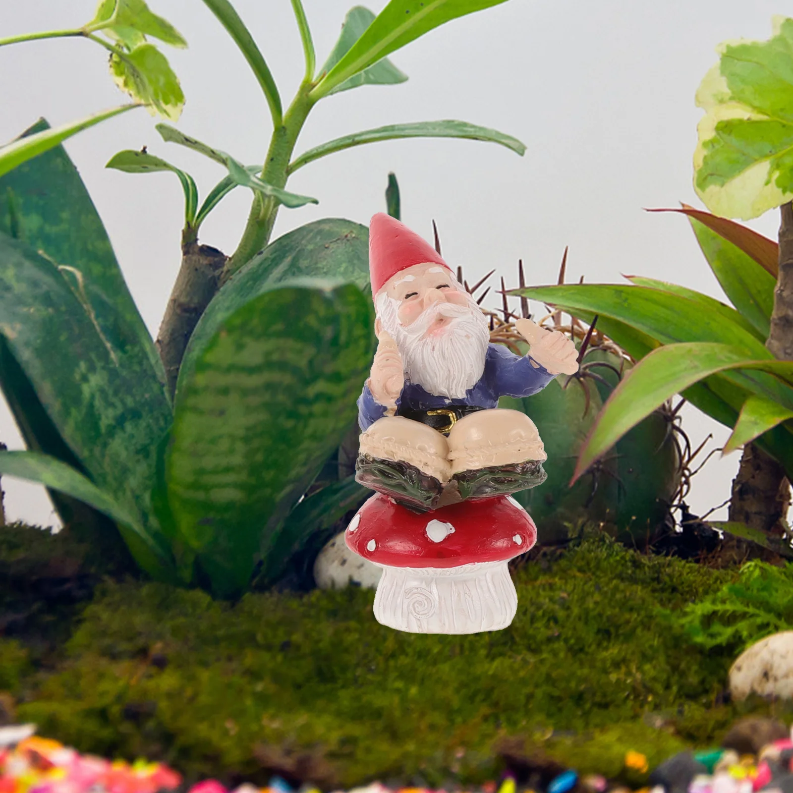 

4 Pcs Miniature Gnomes Small Decorative Garden Statues for Funny Band Musical Figurines