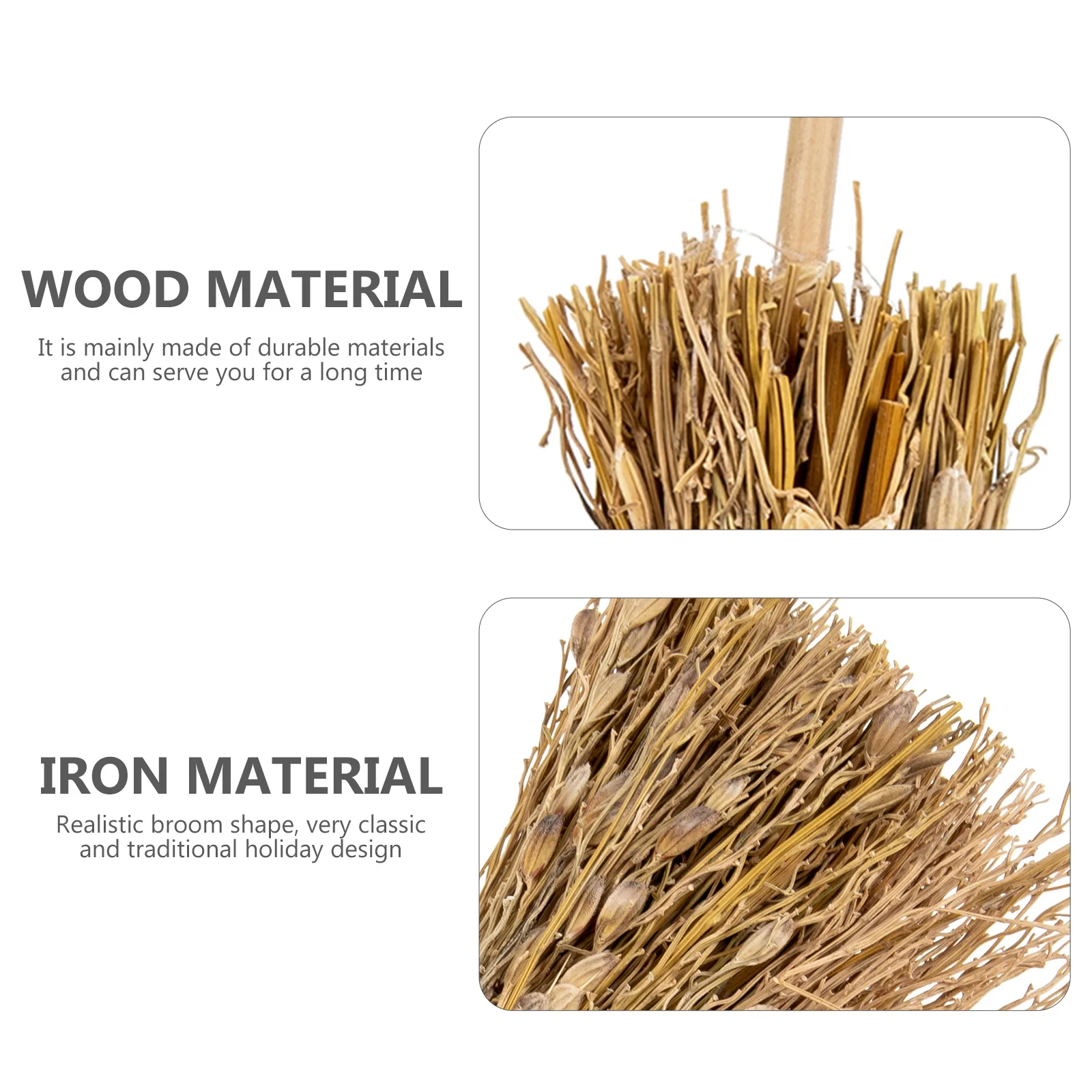 

Elegant Witch Broom Pendant Halloween Supplies DIY Craft Charm Decor for Keychains Bags and Photo Props Mini Witch Broom Pendant