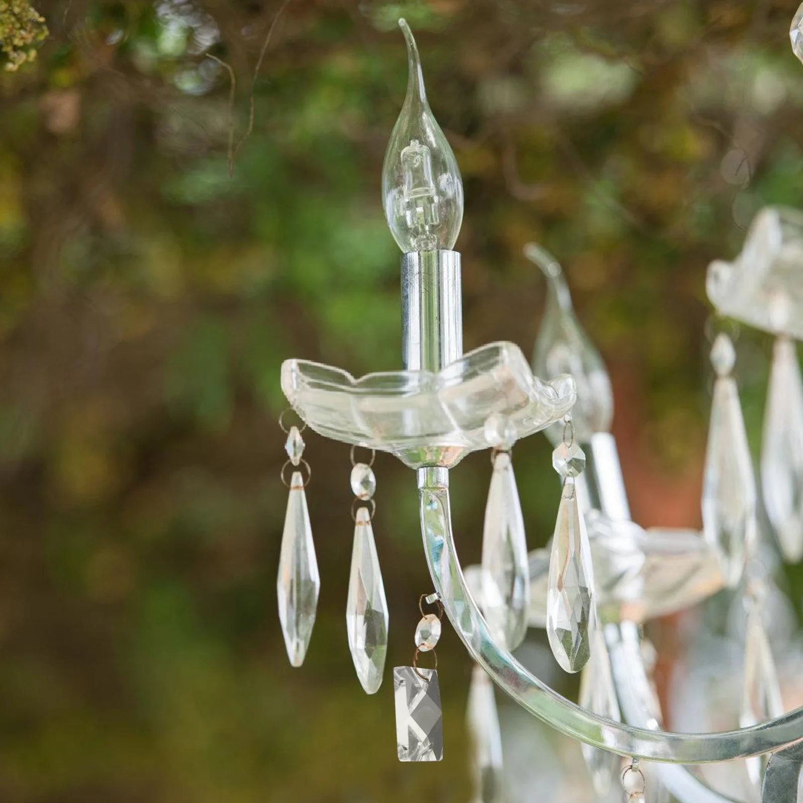 

10pcs Crystal Prisms Pendants Beads Chain Curtain Diy Hanging Crystals For Chandelier Lamp Home Decoration Lighting Accessories