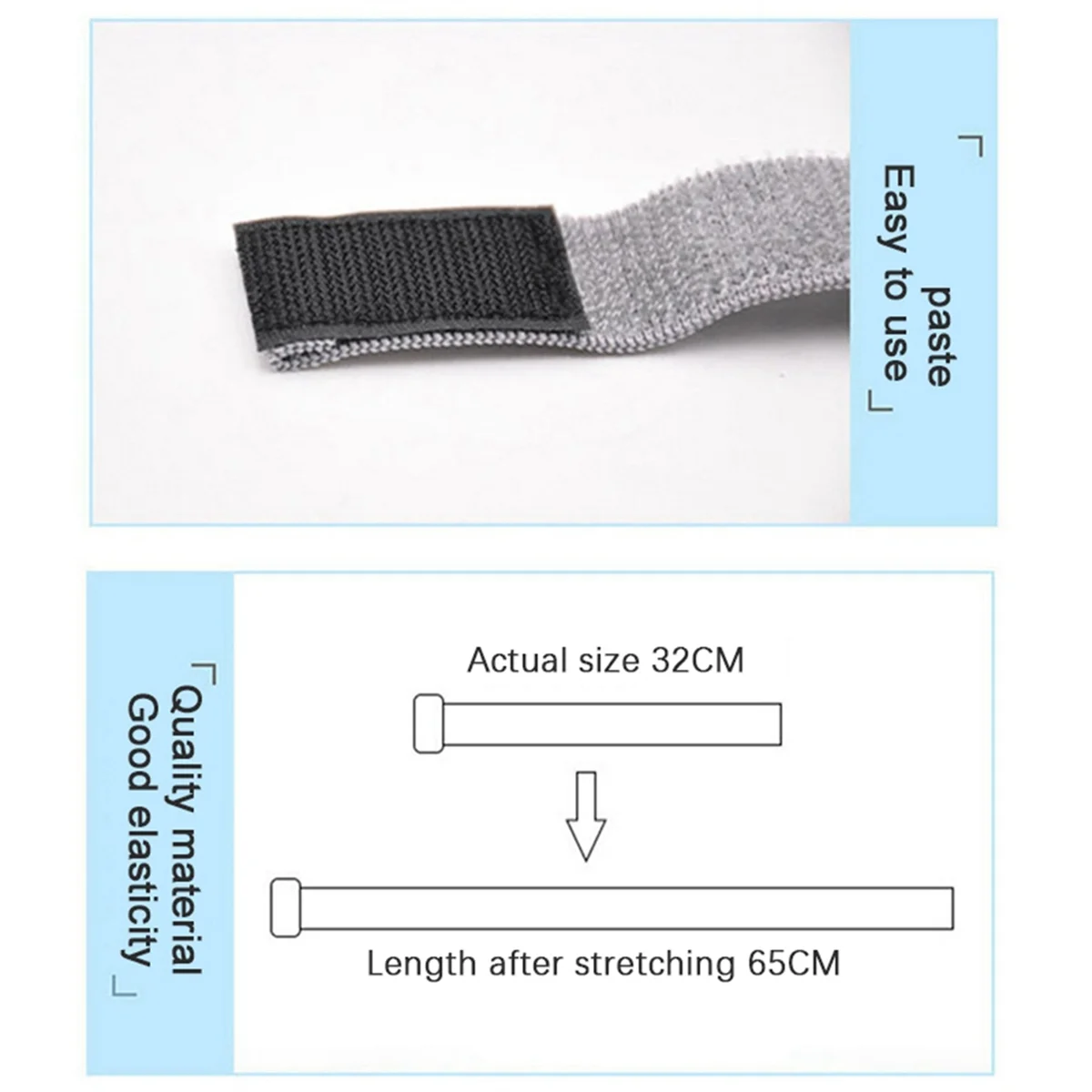 N18R 4 piezas correa elástica gris con hebilla para modelo de avión, accesorios para drones 1x12,5 pulgadas (25 mm x 320 mm)