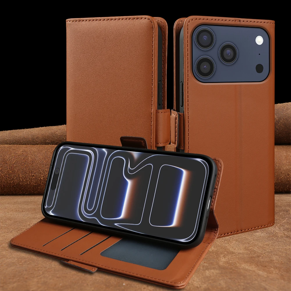 

Premium Leather Flip Case For iphone 17 Pro Max Air 17e 16e 14 Plus 11 12 13 15 16 Pro Max Phone Cover 17Pro 17 e Coque Funda