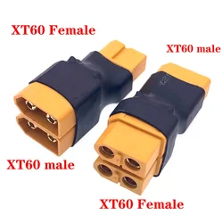 XT60 1 Female to 2 Male/Female Parallel Adapter Lipo Battery Converter Connector Plug Adds Battery Capacity Accessory Parts DIY