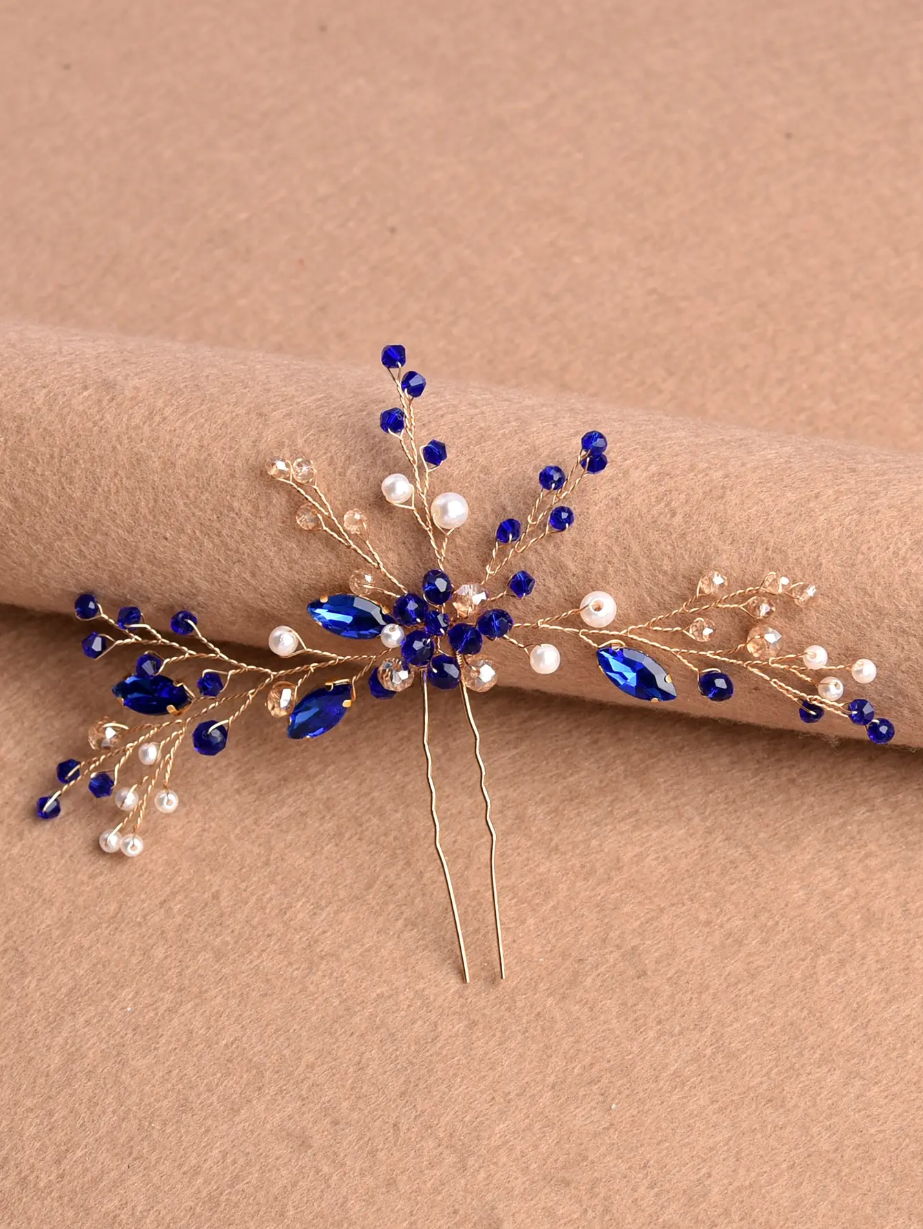 Women Hairpin Antique Pearl Green For Bride Crystal wedding jewelry Headwear Bridal Hair Accessories