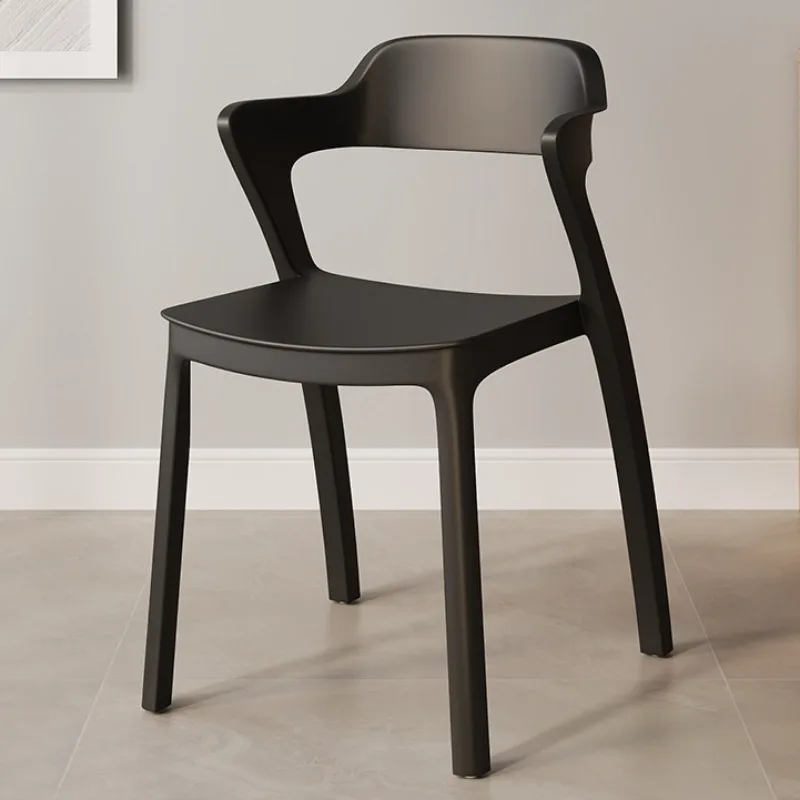 Plastic dining chair modern thickened nordic armchair comfortable lounge stackable krzesło do jadalni nowoczesne home furniture
