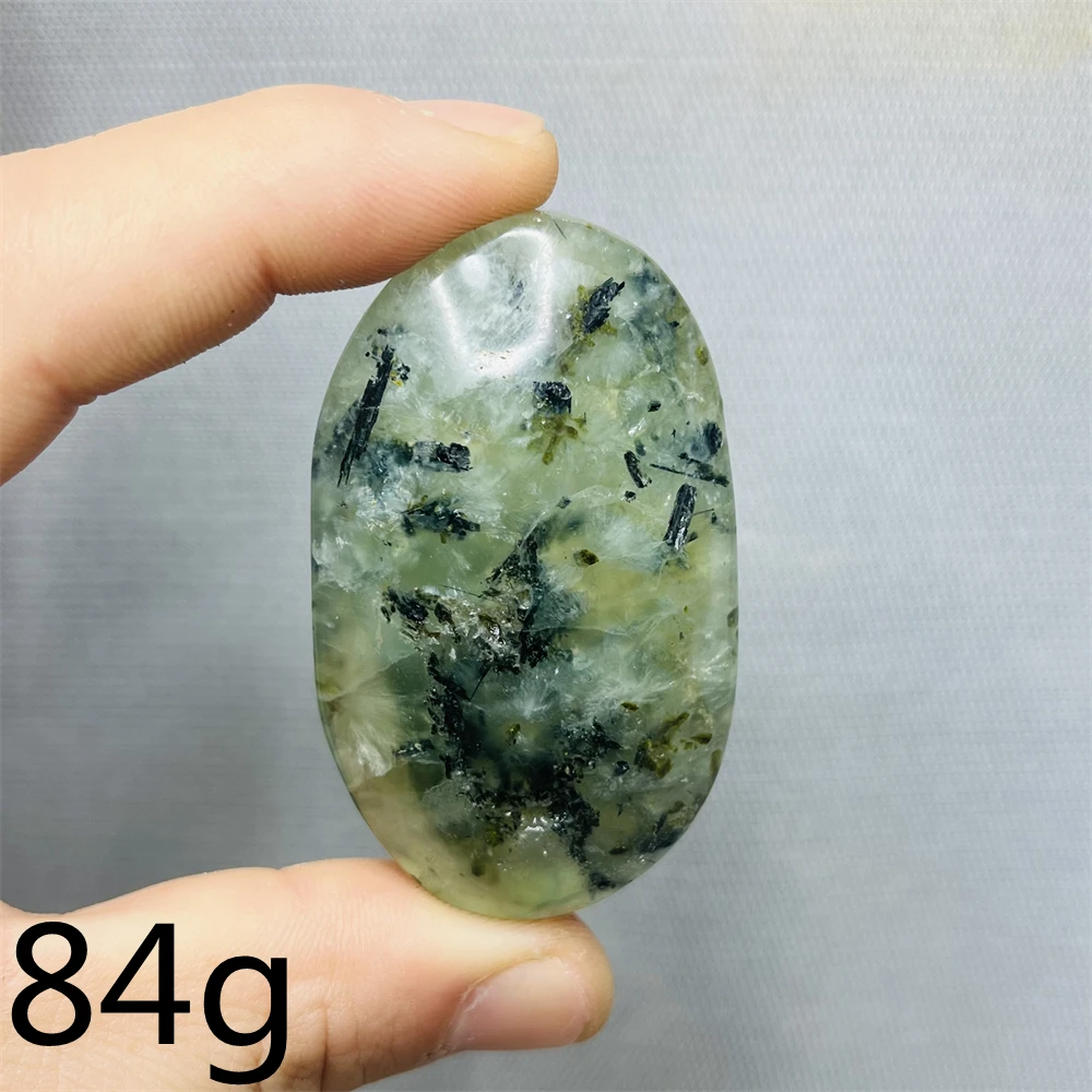 Natural Green Gemstone Grape Agate & Tourmaline Palmstone Geode Crystal Home Room Decorated With Sorcery Altar Stone Healing