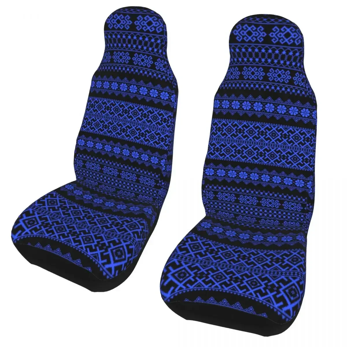 

Vyshyvanka-funda para asiento coche con bordado ucraniano, estampado 3D, estilo bohemio, geométrico, para camión, SUV, 2 piezas