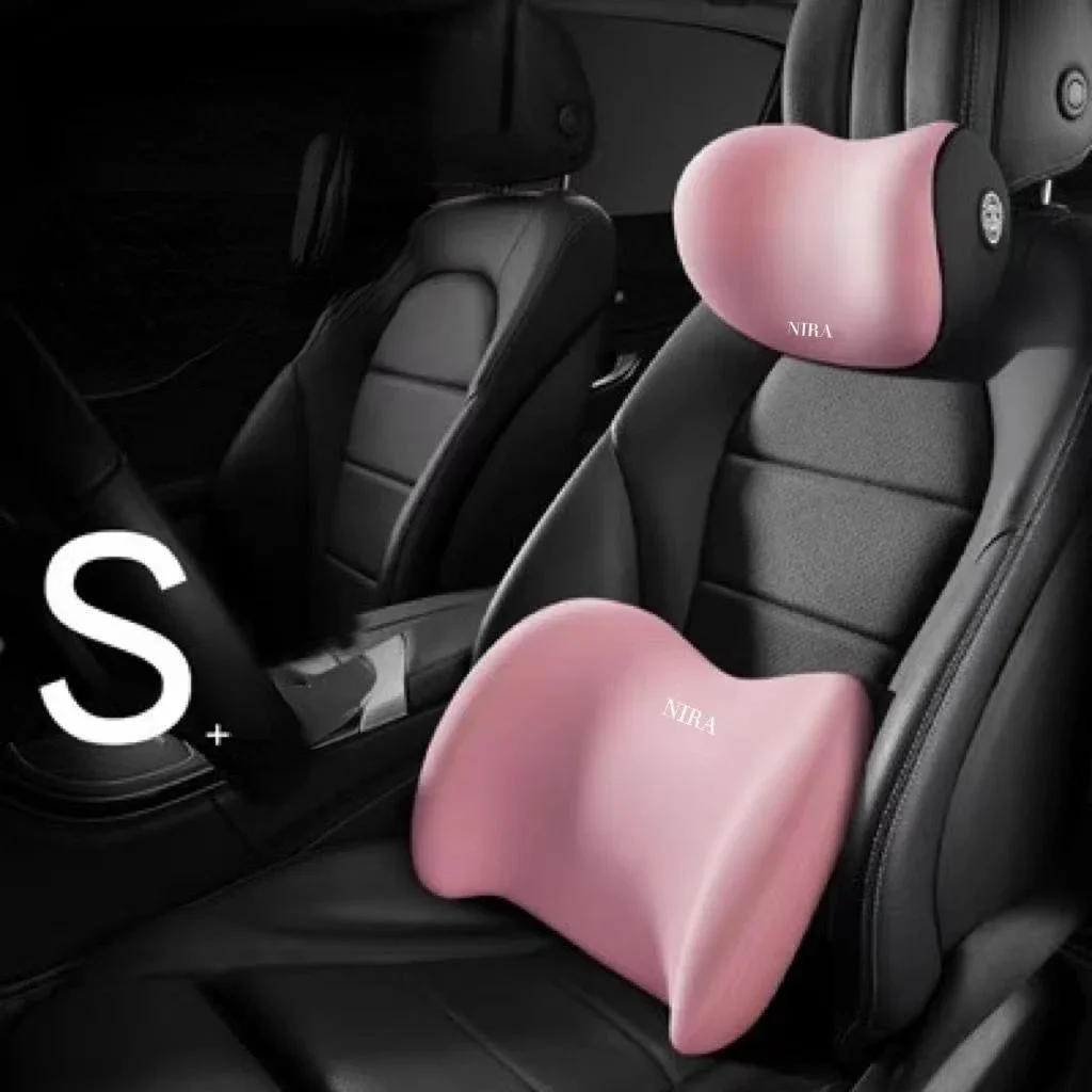 Car Comfort Lumbar Seat Supports Car Neck Pillow Cushion Memory Foam Car Lumbar Support Supplies Universal Waist Cushion
