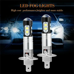2Pcs H1 6000K Super Bright White LED Headlight Bulb Kit High-Beam Replacement Auto Fog Lamp Driving Daytime Running Light