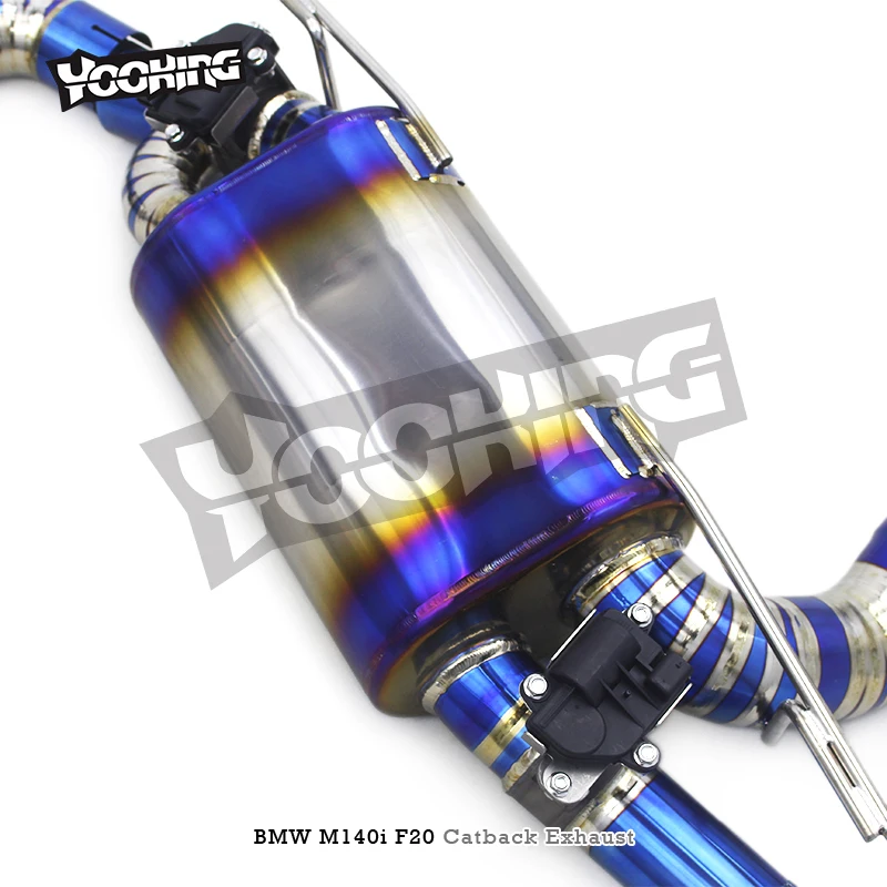 ODM Titanium Valved Catback Muffler For BMW M140i B58 3.0T 2017-2023 Tuning Sport Car Burnt Blue Valvetronic Exhaust System