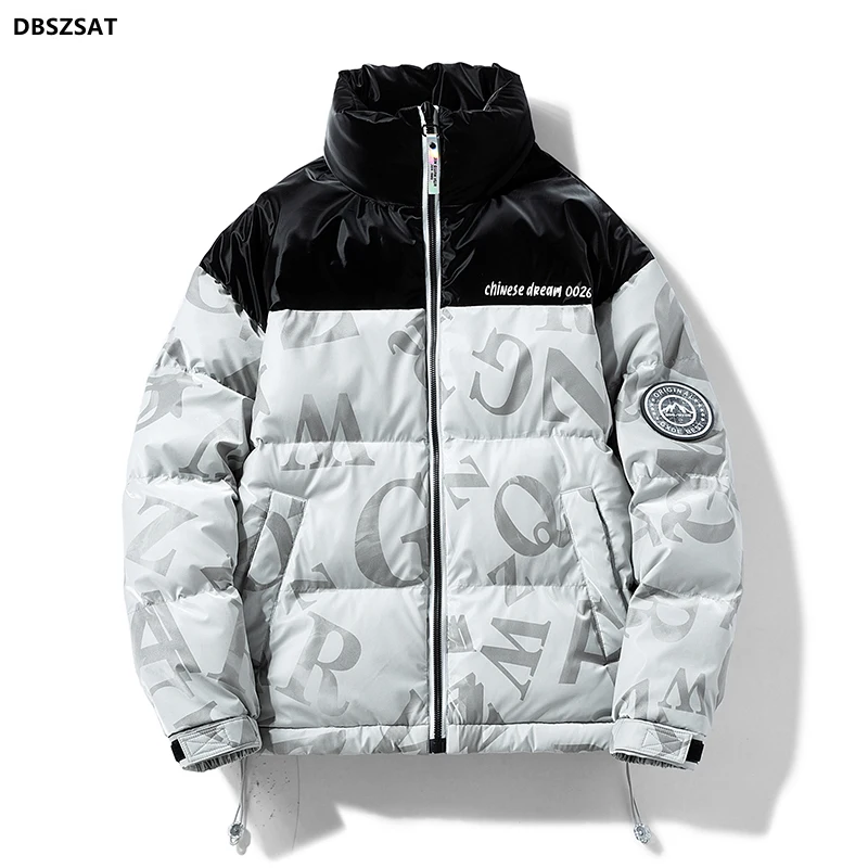 

Autumn Winter New Men Harajuku Solid Warm Puffer Jacket 2022 Parka Mens Japanese Streetwear Male Korean Fashion Bubble Coat