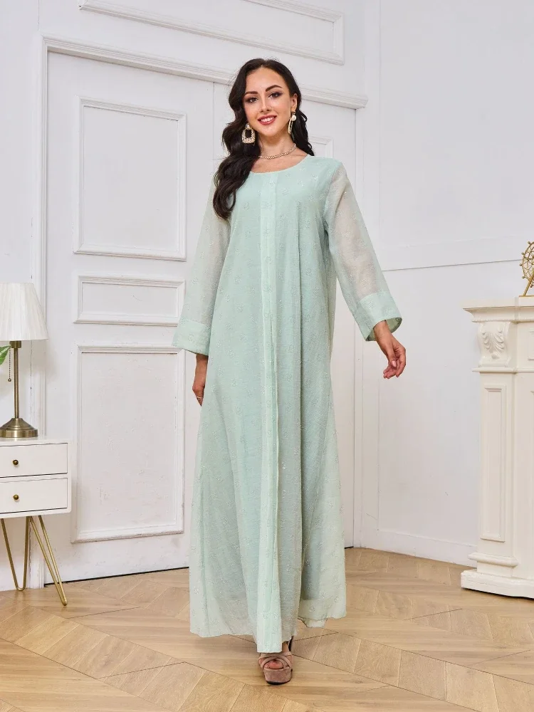 

Eid Arab Diamond Muslim Party Dress for Women Abaya Jalabiya 2024 Long Dresses Morocco Kaftan Vestidos Dubai Ramadan Gown Robe