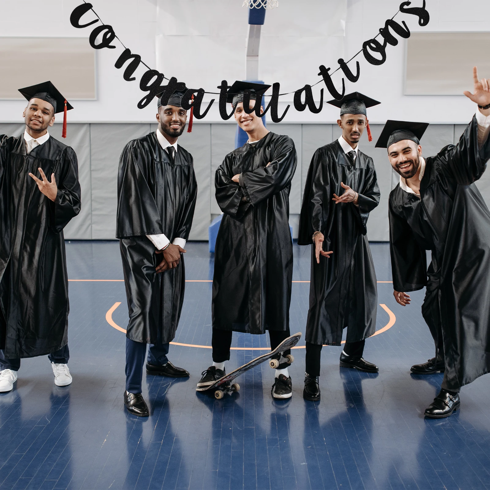 

Graduation Party Banner Congratulations Decorations Hanging Photo Prop Banners Indoor Event Supplies College Season