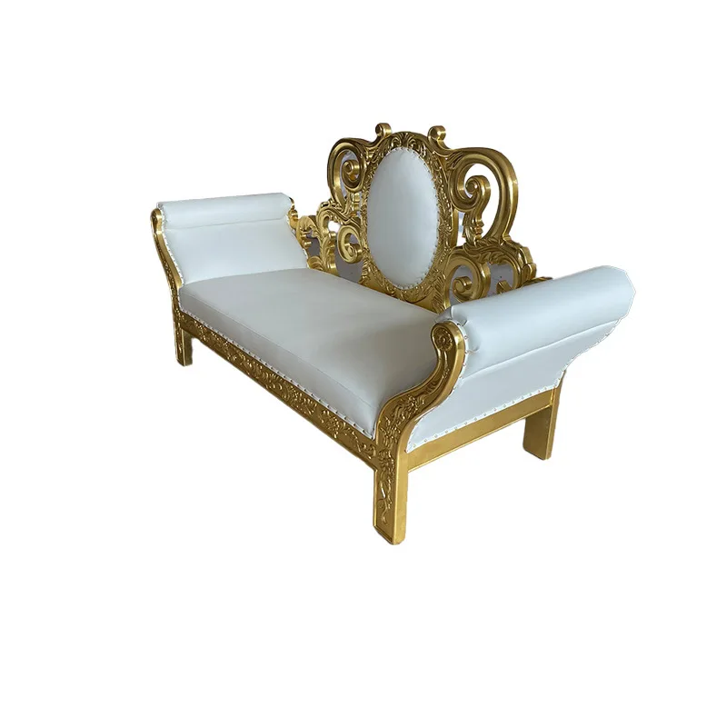 

European solid wood round sofa, hotel lobby banquet sofa, beauty and manicure waiting chair