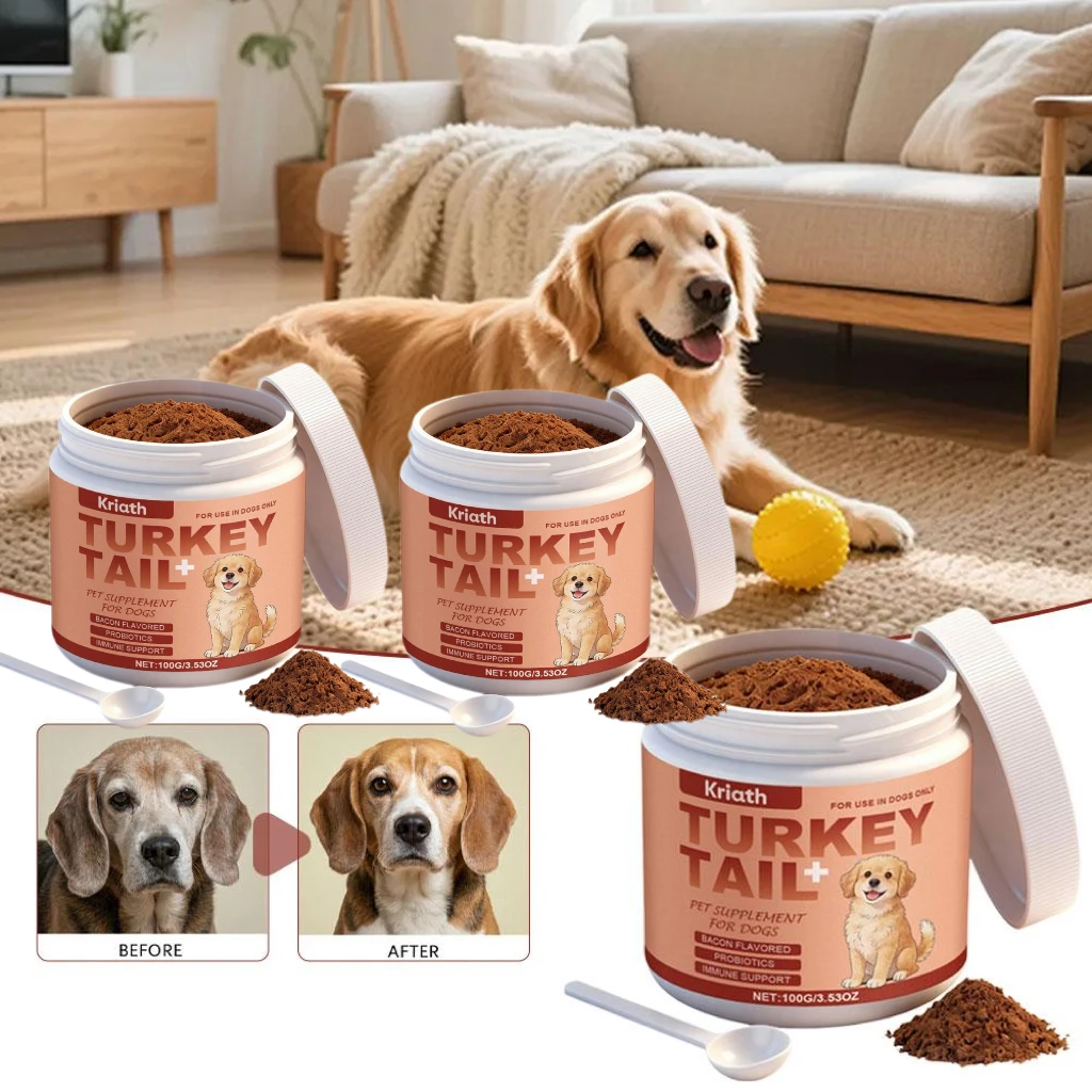 100g Elderly Dog Maintenance Joint Intestinal Skin Care Dog Probiotics Immune Support Agent Bacon Flavored Pet Health Supplement