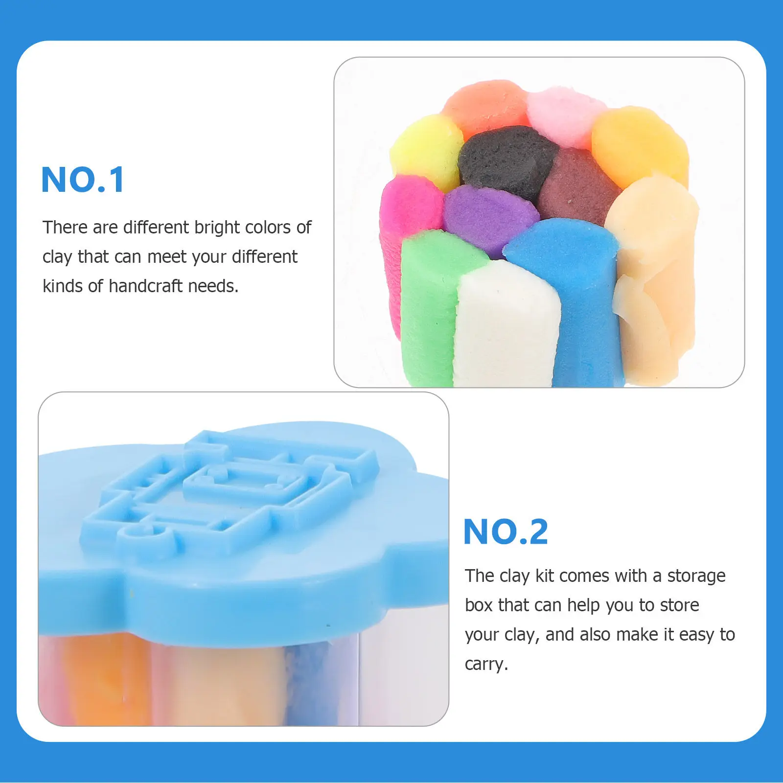 

12 Boxes Modeling Clay Kit for Kid DIY Crafts Bright Color Safe Soft Polymer Clay Set Storage Box for Creative Handicrafts