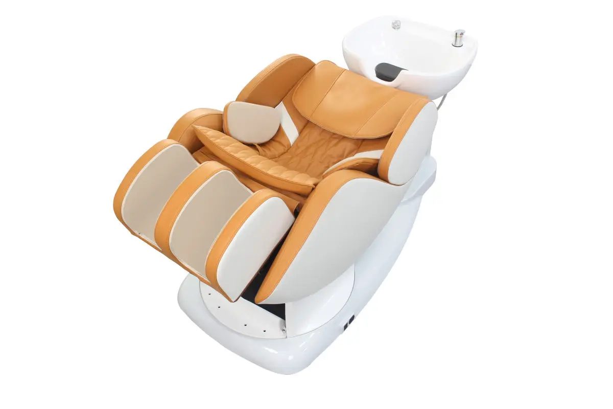 #High-grade Modern Luxury PU Leather Swivel Automatic Single Head Treatment Flush Bed Multi-functional Hair Care Massage Chair 4