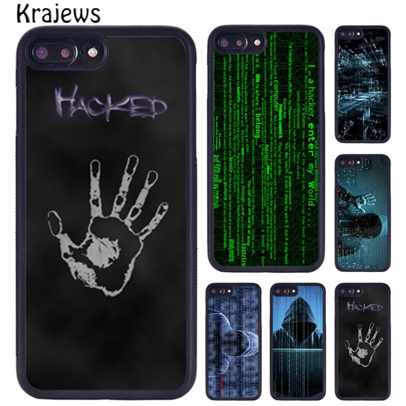 Krajews Hacker Computer Code Art Phone Case For iPhone 16 15 14 X XR XS 11 12 mini 13 Pro MAX Plus cover shell coque