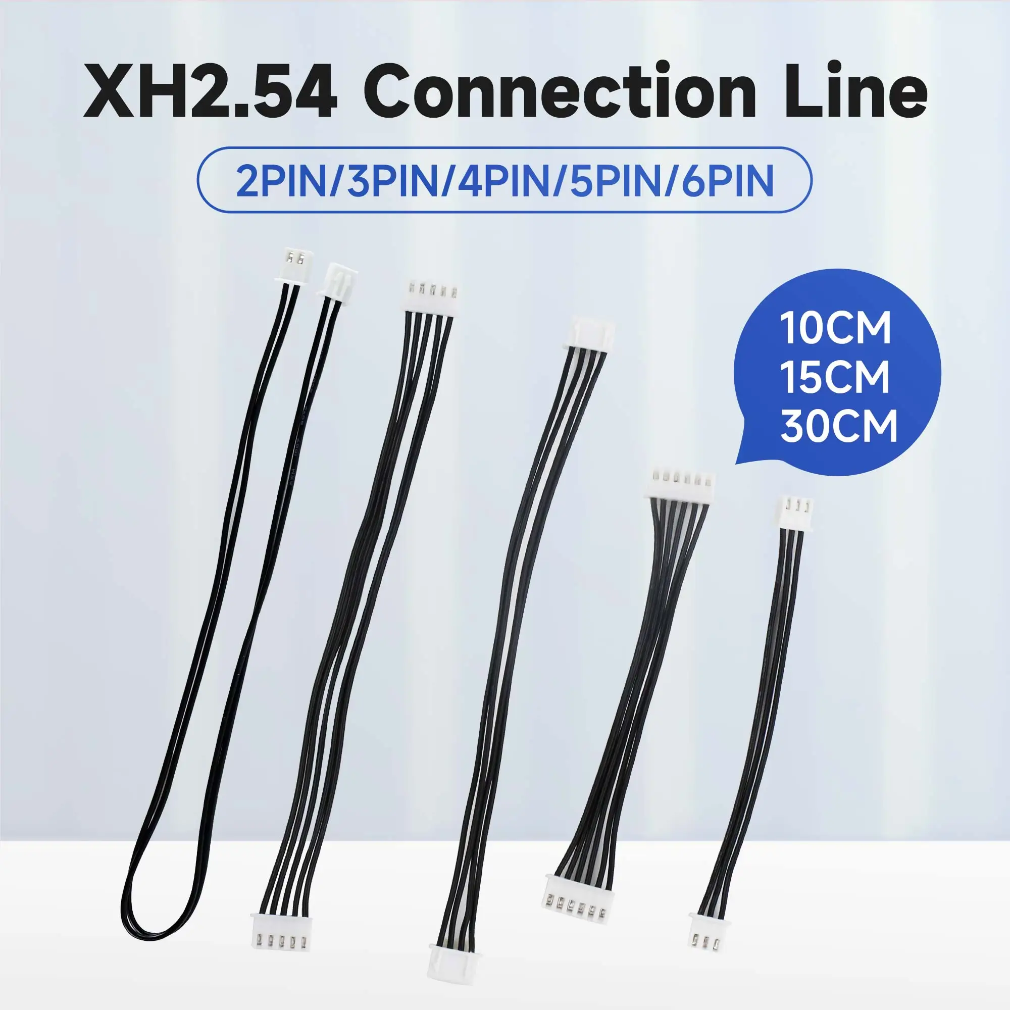 Yahbooom 24AWG 10CM 15CM 30CM XH2.54 2P/3P/4P/5P/6P Female to Female Double Connector with Flat Cable 1007 for Sensor Module