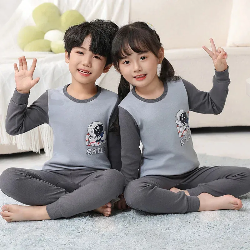 Pijamas infantiles para niños 2 4 5 6 7 8 9 10 11 12 13 14 años Conjunto de ropa de dormir de algodón Pijamas de Navidad Ropa de Pijamas verdes para niños