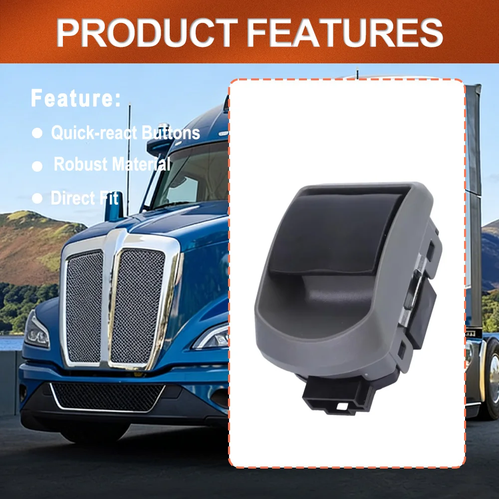 Botón de Control del Elevalunas Eléctrico Delantero Derecho para Camión Kenworth con Volante a la Izquierda 57759519 577.59519, P27-1070, P271070