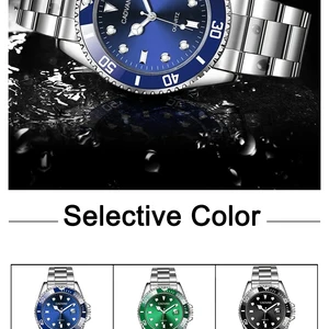 Luxuriöse silberne Edelstahluhr für Männer, wasserdicht, automatisch heller Rahmen, 1PC 6 Automatische Uhren der Hauptverkäufe - №1