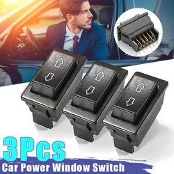 1/3Pcs Universal DC 12V 20A Car Power Window Switch 5-pin ON/OFF SPST Rocker Black