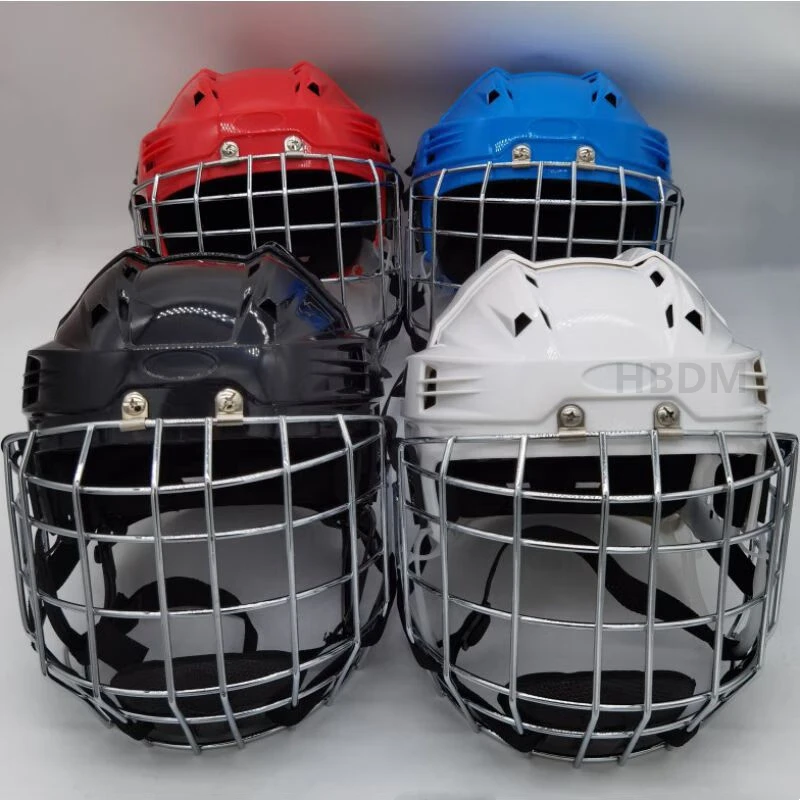 Ice Hockey Roller Skate Hockey Rugby Helmet Professional Protective Helmet Hat Adult Kid Training Match With Mask Helmet Sports