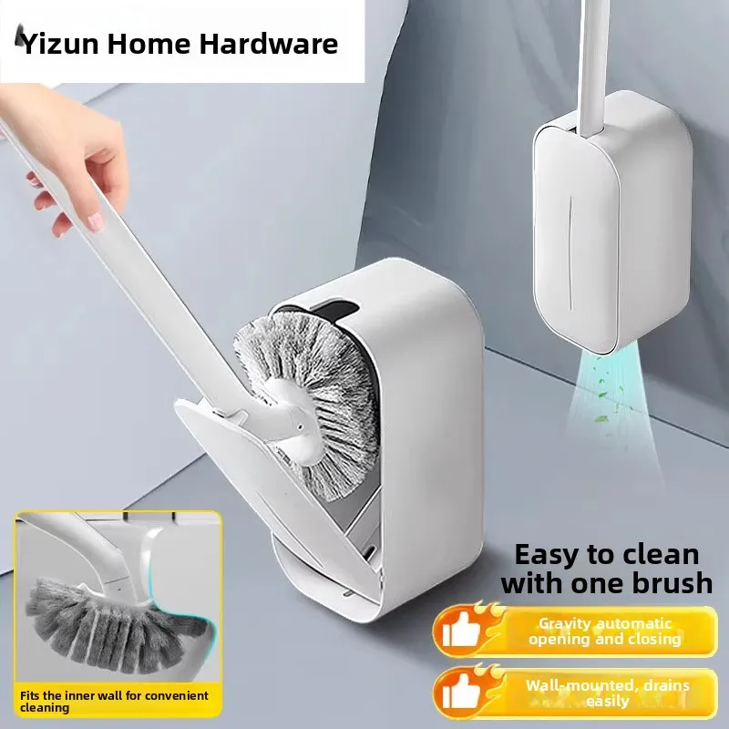 

Long Handle Toilet Brush Wall Mounted Bathroom Cleaning Kit Household Essential Toilet Cleaner No Brand Z8Cd9eWW