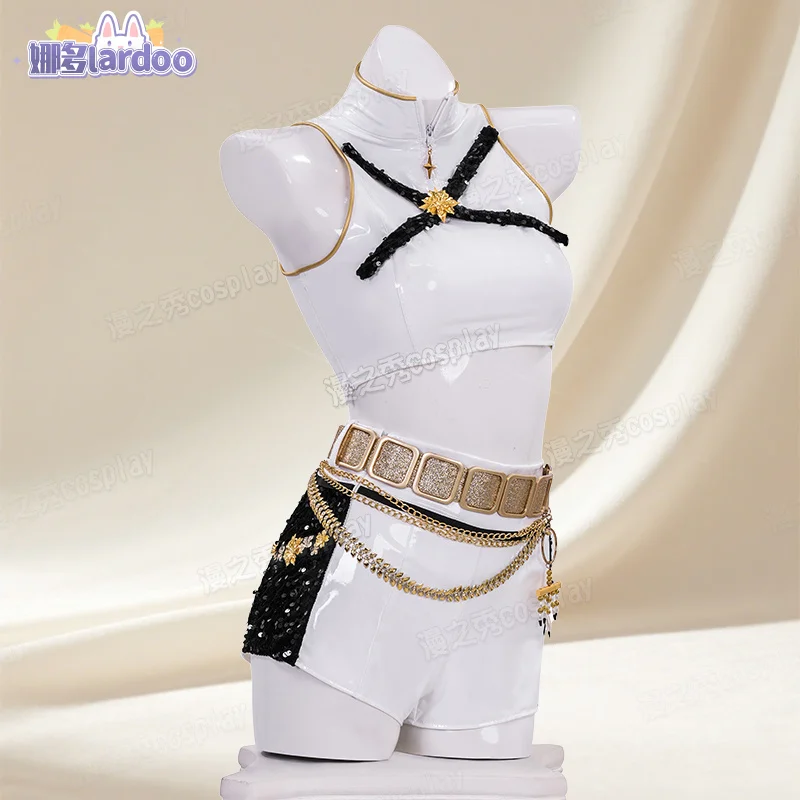 

Аниме KPop Охотники на демонов Руми Косплей Костюм Черное золото Сценический наряд Охотница Униформа Хэллоуин Вечеринка Женщины Девушки Карнавал