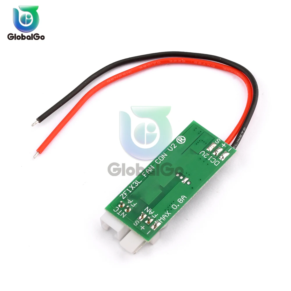DC 12V 2-3 Line Single Channel Fan Temperature Control Noise Reduction Temperature Control Governor Module