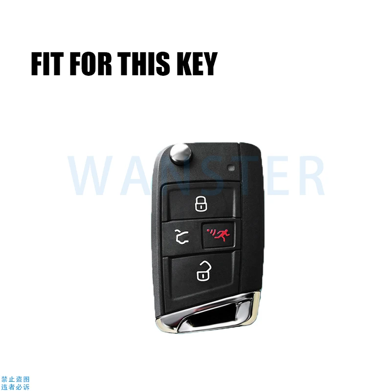 4 BOTTONS Silver Tpu Car Key Case Cover for VW 2016 2017 2018 2019 2020 Golf 7 ALLTRACK MK7 for Skoda Octavia A7 Accessories