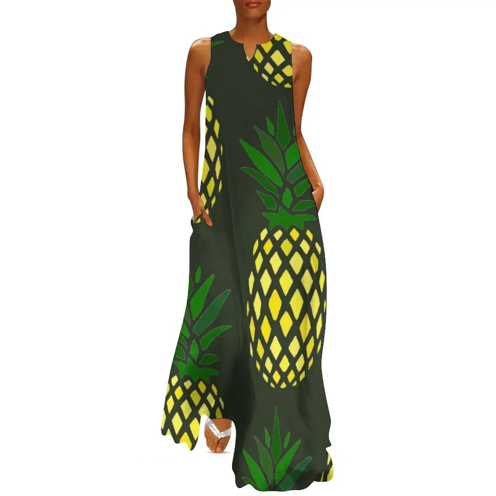 

pineapple Long Dress summer dress daily Dress for pregnant women dresses for prom for woman