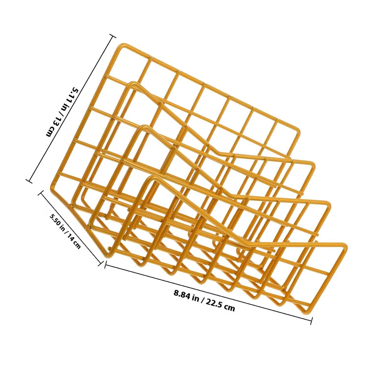 1 pc File Storage Rack Metal Mail Sorter With Card Slots Smooth Surface Book Shelf Magazine Holder Multipurpose Storage