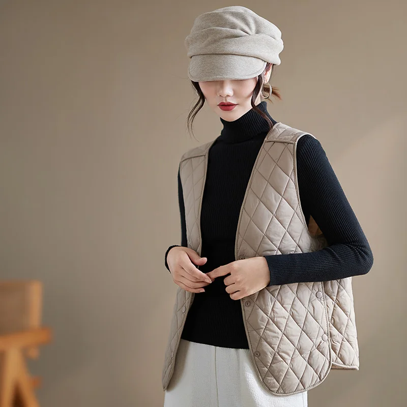 

Warm Cotton Filled Oversized Color Simple Sle Autumn Winter New Arrival Slimming Inner Wear Vest Versatile Faionabl...